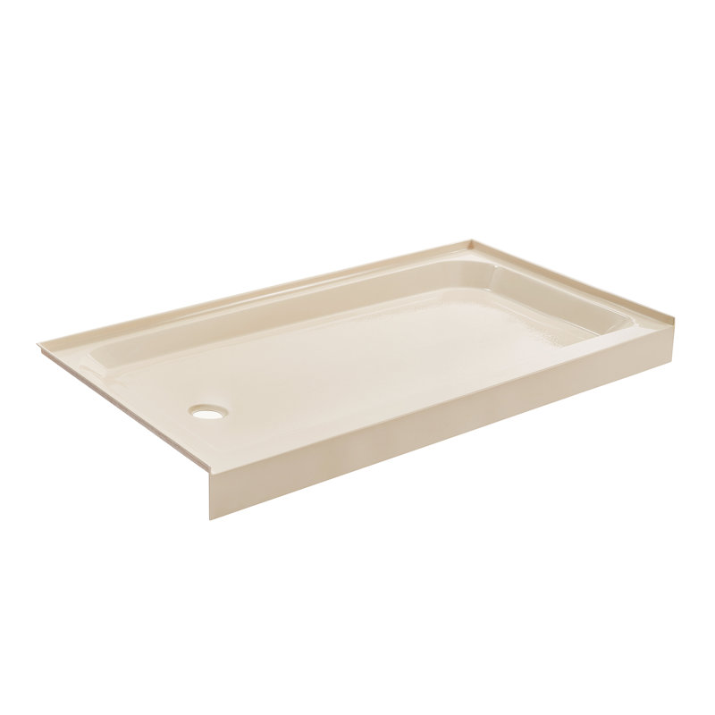 Base de douche 60 po x 32 po Voltaire, Gauche, Biscuit