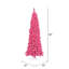 Flocked Pink Fir Lighted Artificial Fir Christmas Tree-1544404808