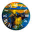 Bateau pendant la soirée, lueur au lac II - horloge murale nautique et côtière-60280868