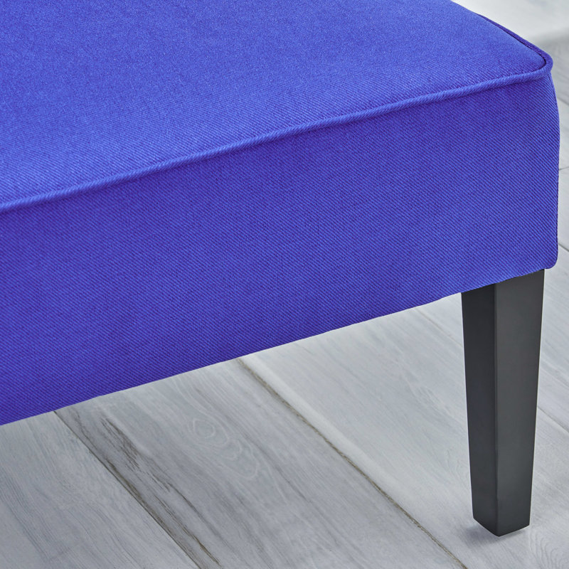 Bleu marine rembourré, cadre en bois massif de 50 po, couleur élégante pour la maison, pièce d'art confortable de haute qualité