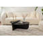 Table basse moderne noire, 3 pièces | Panneau de particules 100% enduit de mélamine, 35,4 x 11,8 x 23,6 po et 33,5 x 13,8 x 15,7 po | Conception élégante de couleur unie, durable et élégante pour le salon, facile à nettoyer-130018497