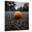 Monogramme de balle de golf orange et gris I - salon de golf mural-213170773-213170603