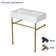 30"L x 16-1/2"W Ceramic Rectangular Console Bathroom Sink with Faucet Hole and Overflow