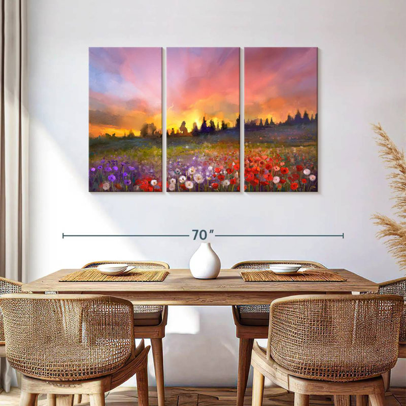 Paysage de coucher de soleil d'Alvord, H 36 po x l 57 po