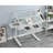 White Drafting Table With 0 - 75° Tiltable Desktop And Stool Craft Desk Hand Crank Adjustable Construction, 2 Metal Drawers,