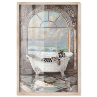 Jaguar Arch Bathroom Glam Shadowbox Print Glam Bathroom Art by Art Remedy