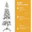Arbre de Noël enneigé 8 pi avec 44 branches de pin, 1634 pointes, peu encombrant pour les petites pièces, branches articulées, assemblage facile, base en métal stable et faible densité naturelle, aspect neigeux rapide