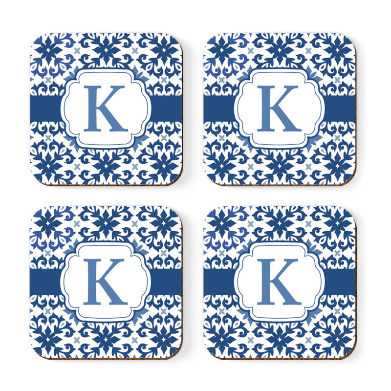 Sous-verre lettre monogramme, K