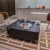 Brisseyda Square Concrete Bio-Ethanol Smokeless Fire Pit Table with Lid