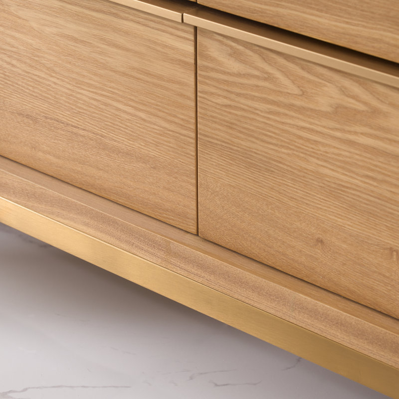 Meuble-lavabo en bois massif H 35 po x l 60 po avec comptoir en quartz blanc résistant aux taches et double lavabo
