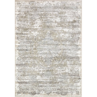 Tapis beige/bleu Karlee