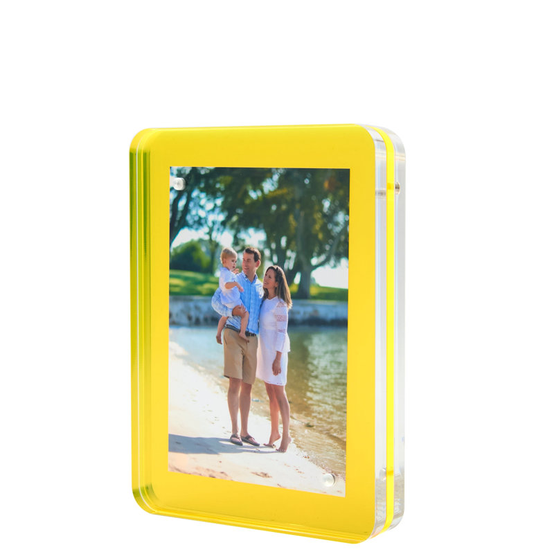 Cadre rabattable, Jaune, 4 po x 6 po