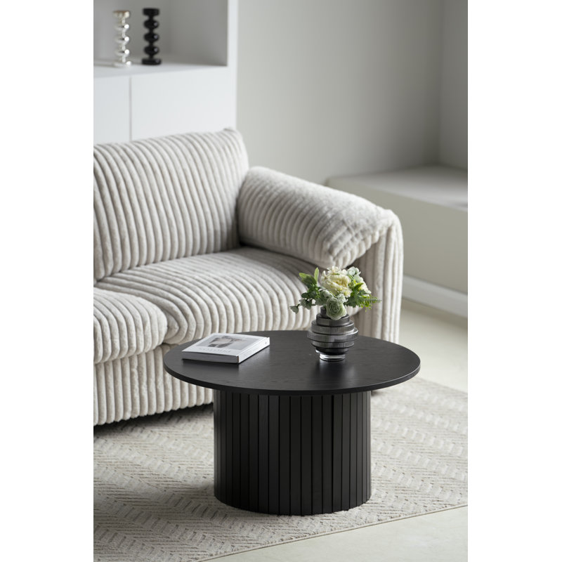 Aviyan Drum Coffee Table, Black