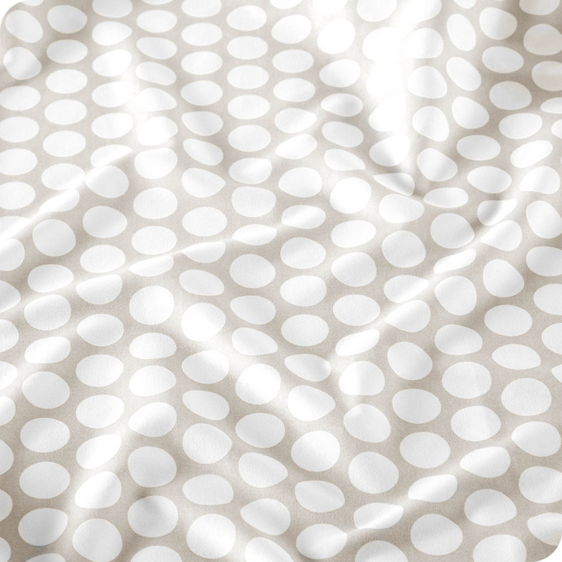 Ensemble de draps 100% coton, Pierre / blanc, Ensemble de draps pour lit simple TG + un drap-hou