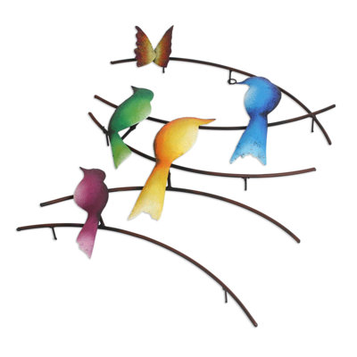 Sculpture murale en acier "friends of summer"