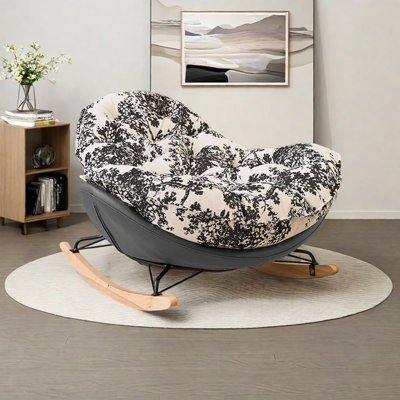 Chaise berçante ergonomique en chenille