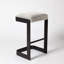 Upholstered Stool with Metal Frame