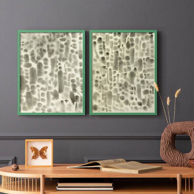Watercolor Metric I-Premium, reproduction encadrée prête à accrocher - aucun clou requis - aucun clou requis, Gris
