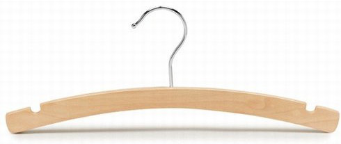 Cintre en bois pour chambre d'enfant pour robe / chandail / chandail, Naturel