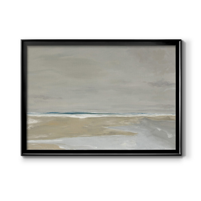 Côte de l'Oregon, Papier avec cadre noir, H 26,5 po x l 36,5 po x P 1 po, Pas de tapis