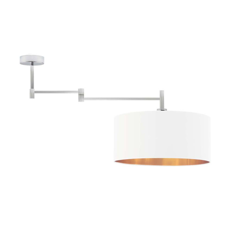 Galen Fabric Semi Flush Mount, White