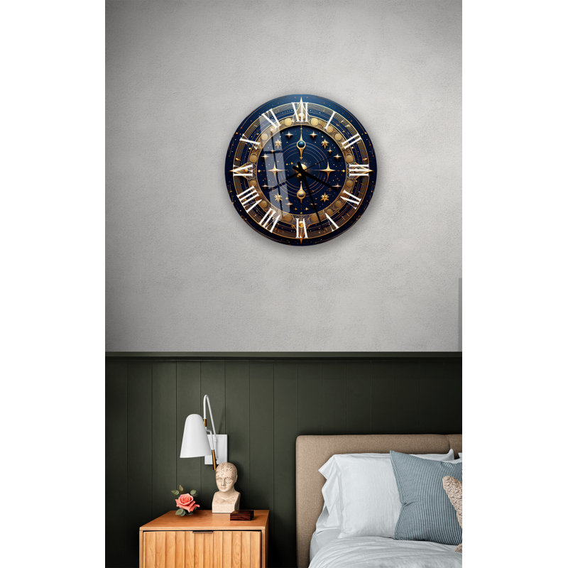 Horloge murale en verre trempé, Blanc