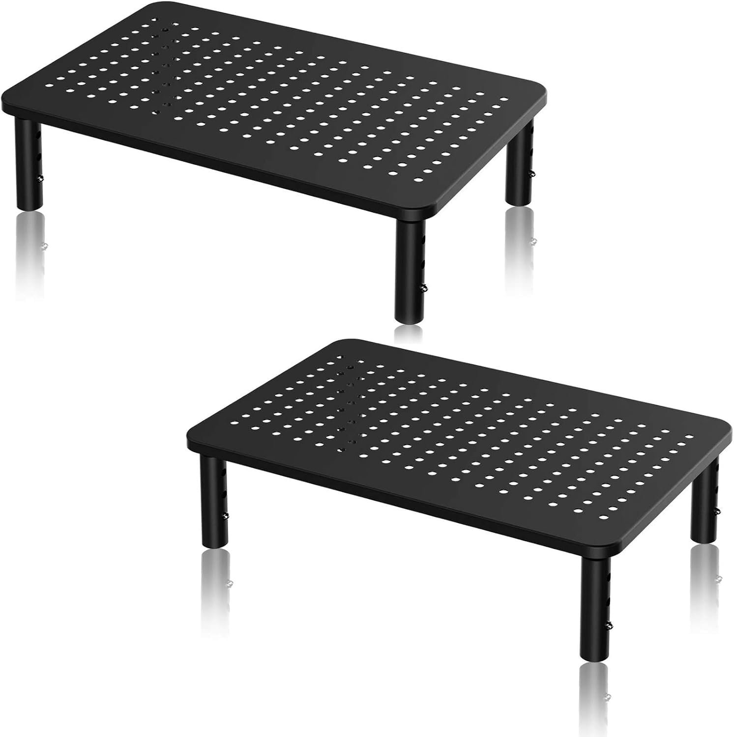 Inbox Zero Computer Monitor Stand Riser With Ventilated Platform, 3 ...