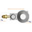 Flame King 2-Stage 300K BTU Propane LP Horizontal Super Compact Regulator with POL for RVs, Vans