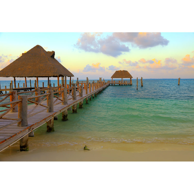 Cancun Beach - Wrapped Canvas Print, 20cm H x 30cm W x 3.8cm D