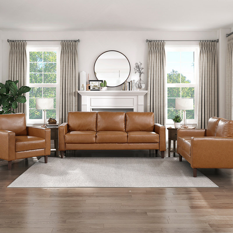 Causeuse 3 pièces Modern Living Room Furniture, Brun