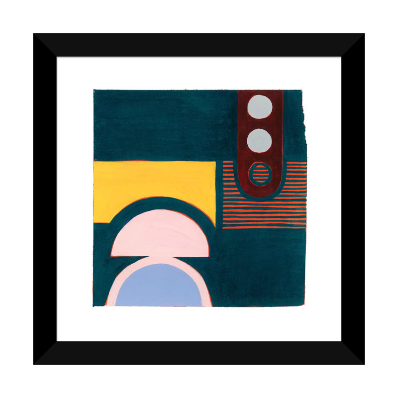 «Bewildered III» par Grace Popp - impression d'art graphique, H 24 po x l 24 po x p 1 po, Papier encadré noir, Blanc
