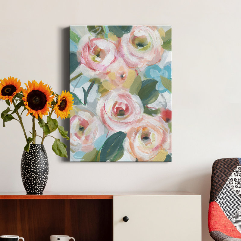 «Daring Blooms» par Carol Robinson, reproduction d'art sur toile tendue, H 40 po x l 30 po x P 1 po