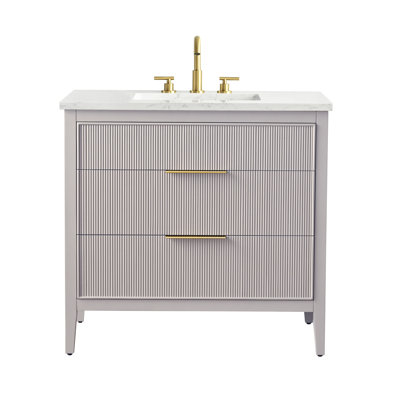 Bilroy 36'' Single Bathroom Vanity with Engineered Stone Top