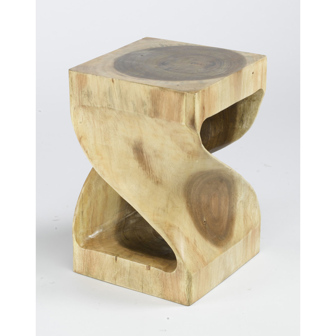 Saltford Twisted Teak Side Table Union Rustic