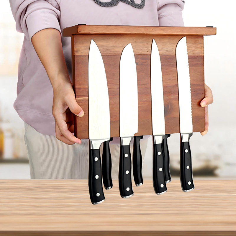 Porte-couteaux magnétique à double face avec porte-couteaux magnétique