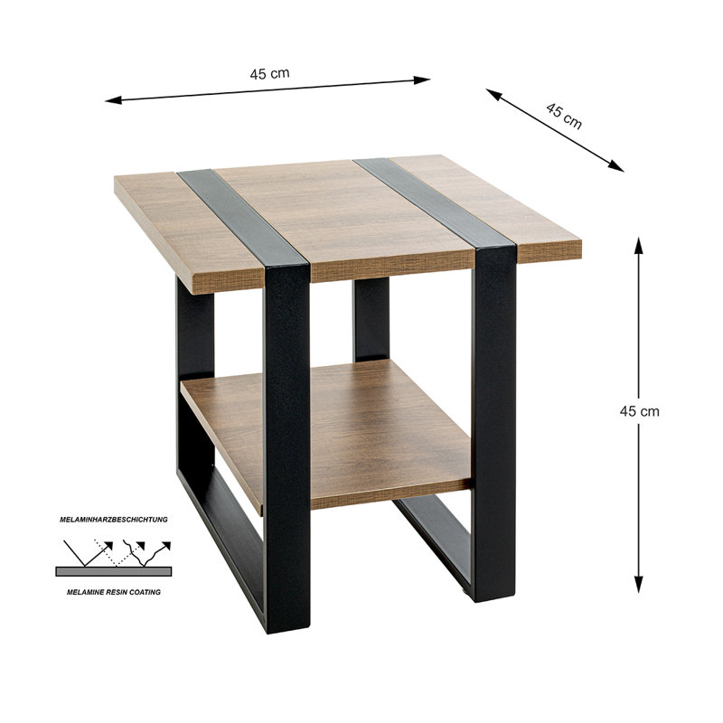 Hampshire Side Table with Storage, Oak