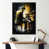 Impression noire sur toile encadrée