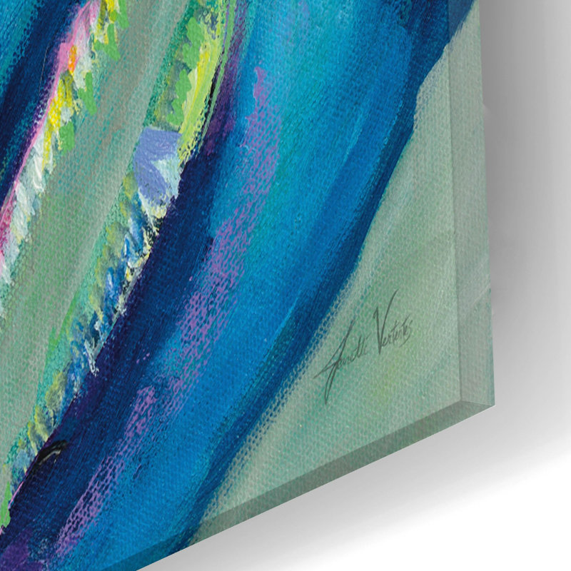 «Blue» par Jeanette Vertentes, art mural en verre acrylique, H 24 po x l 16 po x P 0,2 po