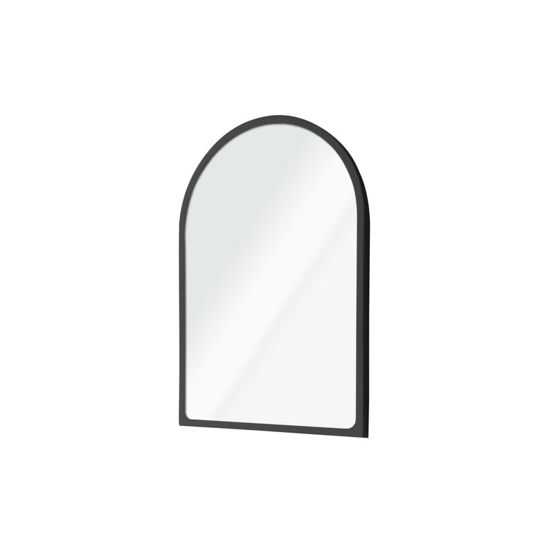 Stylish Black Decorative Mirror, 18.5 x 27.6 inches | Durable MDF Frame with 0.8-inch Thickness | Modern Solid Color Design for Home Décor, Living Room, Bedroom, and Entryway | Elegant and Versatile Accent Piece
