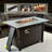 7- Person Outdoor Wicker Patio Conversation Furniture Set With Fire Pit Table-1061967018