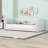 Upholstered Floor Bed with Armrests and Protective Side Rails-129697123