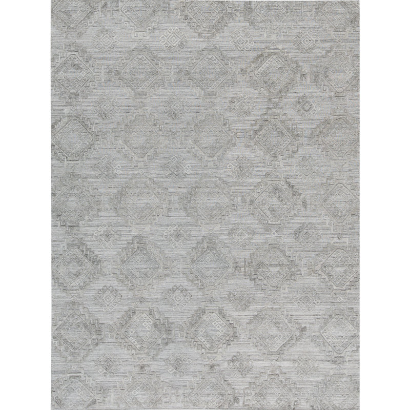 Geometric Area Rug in Gray