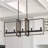 5-Light Open-Frame Linear Island Chandelier