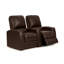 Causeuse de cinéma en cuir véritable de 67,75 po de largeur avec porte-gobelet-117258854-117258857
