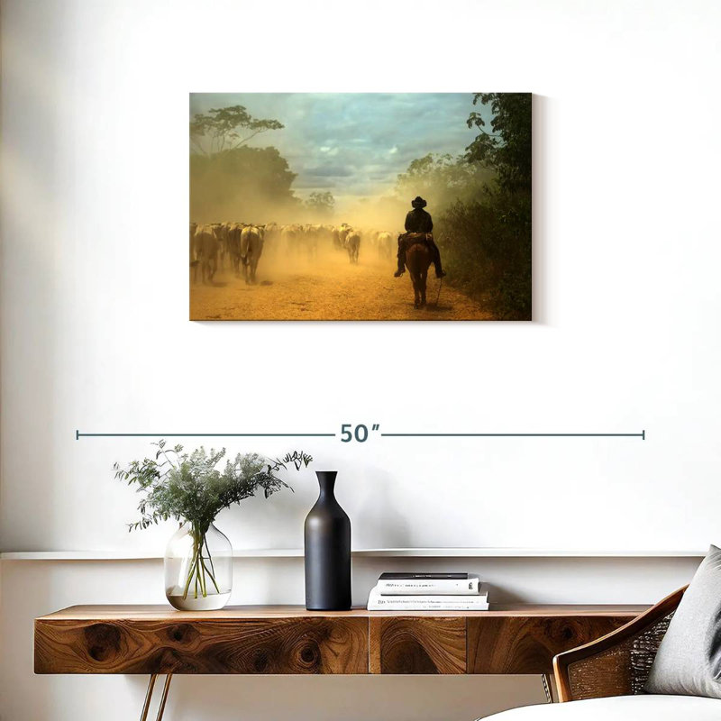Mehar Cowboy Cattle Drive, 20" H x 30" W