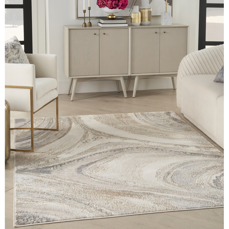 Breux Abstract Area Rug, Rectangle 160 x 221cm