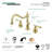 Kingston Brass Tudor Two-Handle 3-Hole Deck Mount Widespread Bathroom Faucet with Brass Pop-Up Drain-11174348