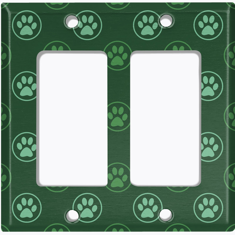 Plaque murale d'interrupteur à bascule Paw Print