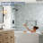 6" Pressure-Balanced Rain Shower and Tub Faucet Set with Rough-In Valve-73468202
