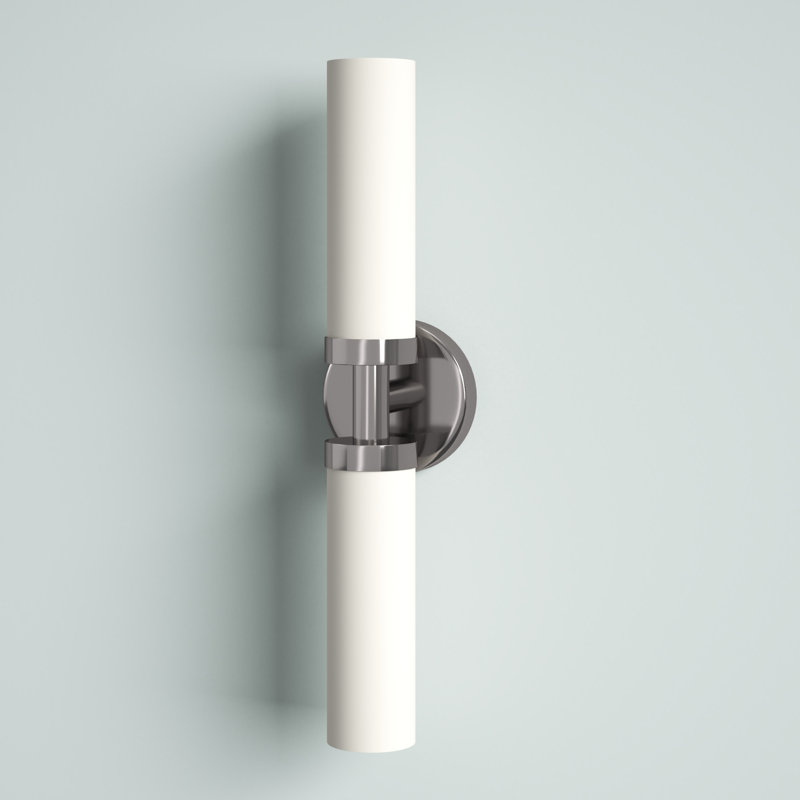 Charlesha 2-Light Dimmable Bath Bar, Brushed Nickel